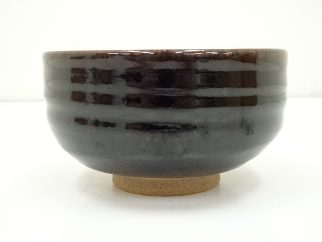 243『黒織部茶碗 共箱』　/骨董品 古美術 古道具 アンティーク 243『黒織部茶碗 共箱』 /骨董品 古美術 古玩 アンティーク